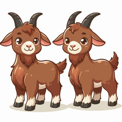 cartoon goat illustration animal template