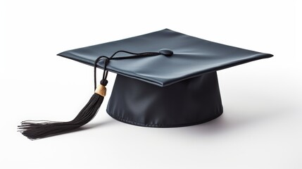 Graduation hat on a white background