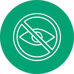 No illegitimate line circle icon