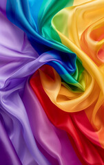 Obraz premium A colorful piece of fabric with a rainbow pattern