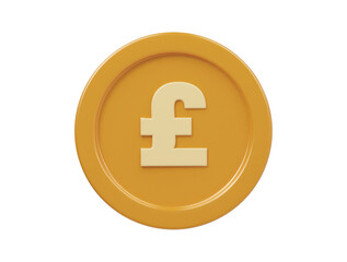 Obraz premium Pound icon 3d render illustration