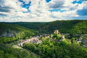 Fototapeta premium View of Hardegg with the castle in Lower Austria