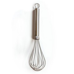 Isolated Whisk on White Background, Captured in High Resolution. Culinary Tool Close-up.