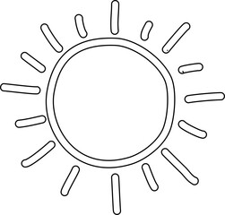 Obraz premium Drawing of sun. Design element