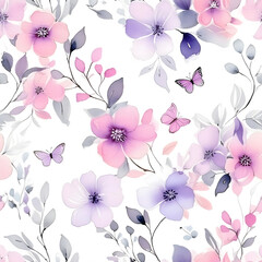 Flowers and Batterflies pattern