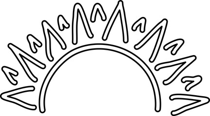 Drawing of sun. Design element