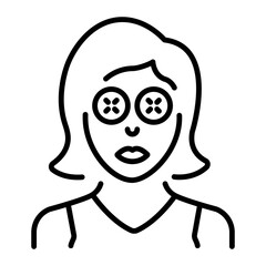 Modern line style icon of skin treatment 