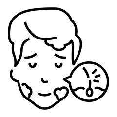 Seborrhea outline icon is up for premium use 