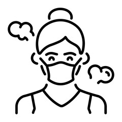 Check line icon of pollution protection 