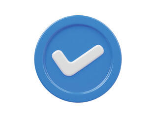 Accept icon 3d render illustration