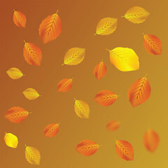 seamless background with autumn leaves