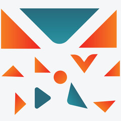 set of arrows vector rows