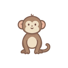 Fototapeta premium monkey transparent, simple icon, PNG, can be used easily and conveniently.