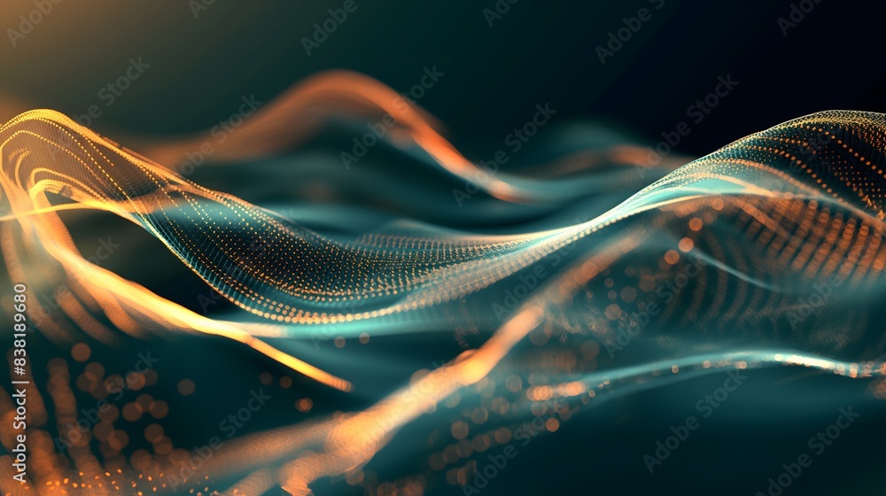 Poster 1. visualize an abstract depiction of efficient money management, where smooth lines and curves repr