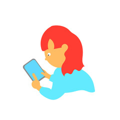 illustration of a person with a smartphone