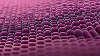 Obraz premium macro shot of a surface with numerous pink and purple spheres creating a textured pattern. The close-up highlights the vibrant colors and intricate design, making it an eye-catching backdrop