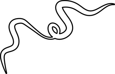 Line doodle. Creative minimalist style