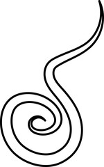 Line doodle. Creative minimalist style