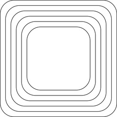 Rounded square line frame dynamic blend. Technology element