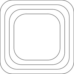 Rounded square line frame dynamic blend. Technology element