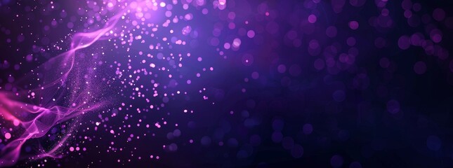 Background with purple spark smoke and magic fire particles. Dark cloud and abstract fog overlay design for a night-time halloween frame. Violet spell with smoky explosion powder energy illustration.