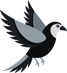 Calibri Bird flying vector illustration 