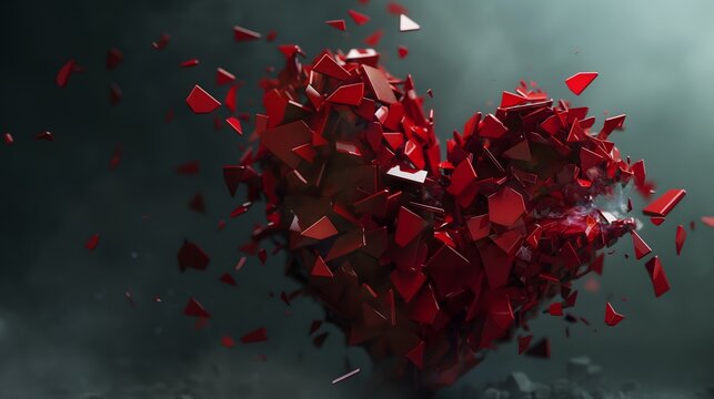 7. Picture an evocative image of a heart shattered into shards, the broken pieces reflecting the pain and sorrow of infidelity, with space for poignant text that delves into the complexities of