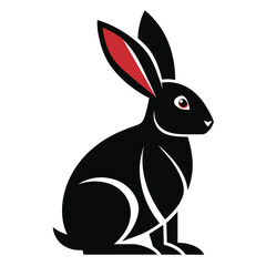 Minimalist rabbit vector illustration 