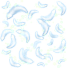 舞い落ちる白い羽根