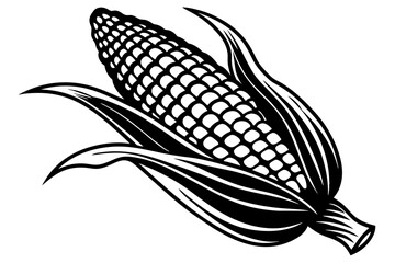 corn silhouette vector illustration
