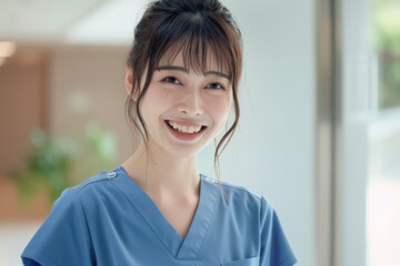  笑顔の歯科衛生士の女性（歯科・医療業界・アシスタント・転職）