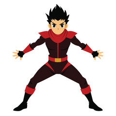 Obraz premium Manga characters, full body, isolated on white background