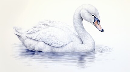 white swan on water