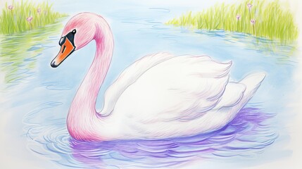 Obraz premium swan on the lake