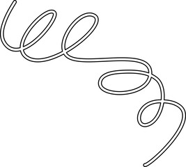 Spiral line doodle style. Element for design
