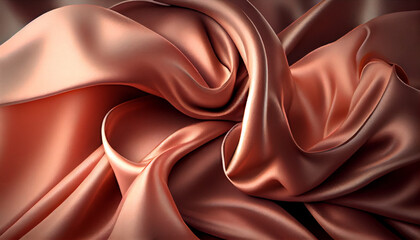 Abstract beautiful silky chiffon texture, luxury liquid wavy satin cloth, soft fabric. Generative AI