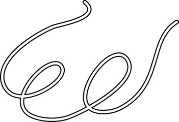 Spiral line doodle style. Element for design