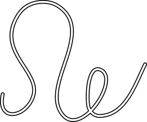 Obraz premium Spiral line doodle style. Element for design