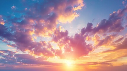 Obraz premium Beautiful sunset sky. Nature sky backgrounds