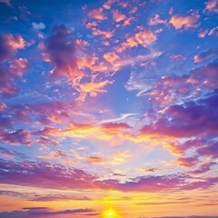 Obraz premium Beautiful sunset sky. Nature sky backgrounds