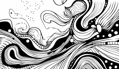 Fototapeta premium Adult colouring book page