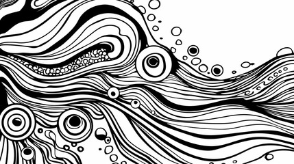 Fototapeta premium Adult colouring book page