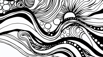Fototapeta premium Adult colouring book page
