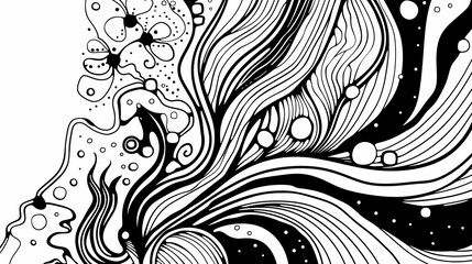Fototapeta premium Adult colouring book page