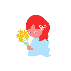 a person with a bouquet