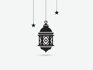 Lantern vector. Ramadan day. Eid lantern vector black color. Background. Eid Mubarak. Abstract. Islamic.