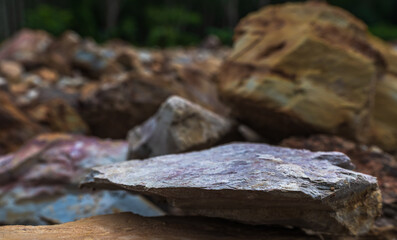 Stone, Rock step Podium outdoors backgrounds well stage stand Display Products advertising 