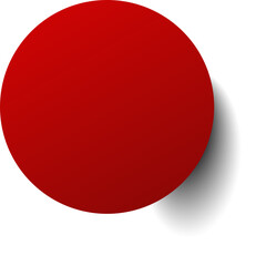 Circle red paper and shadow. Decoration design