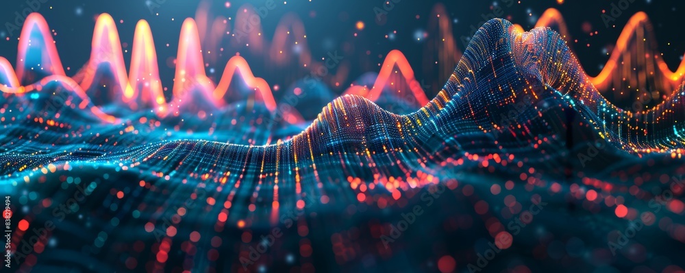 Poster an abstract background that can be used to support technological processes, neural networks and arti
