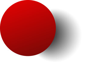 Circle red paper and shadow. Decoration design